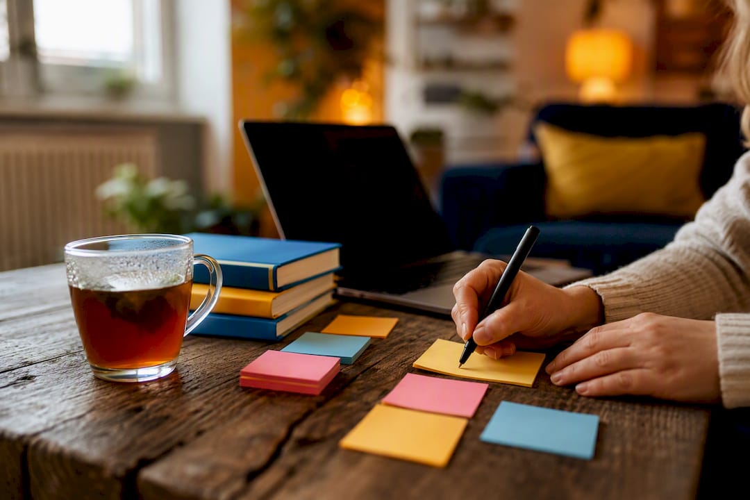 Envision Marketing Agency | A Shopify SEO Guide for Store Owners Who Want Faster Growth Hands writing SEO meta description notes