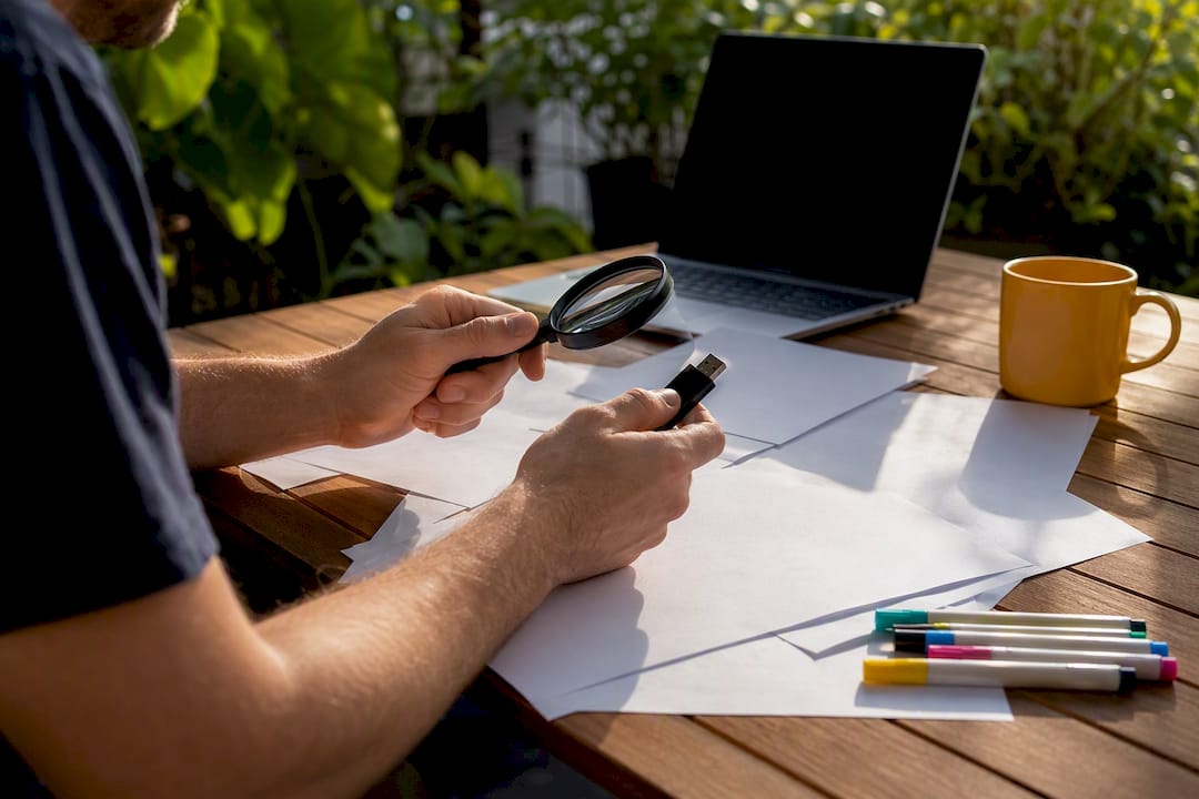 Envision Marketing Agency | Medical Practice SEO: 90 Day Local First Plan to Win Patients Hands inspecting materials for healthcare SEO audit
