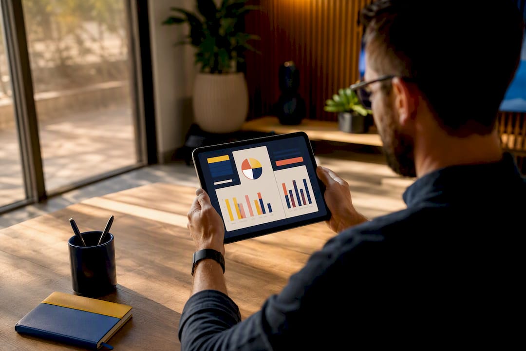 Specialist reviewing social ad budget
